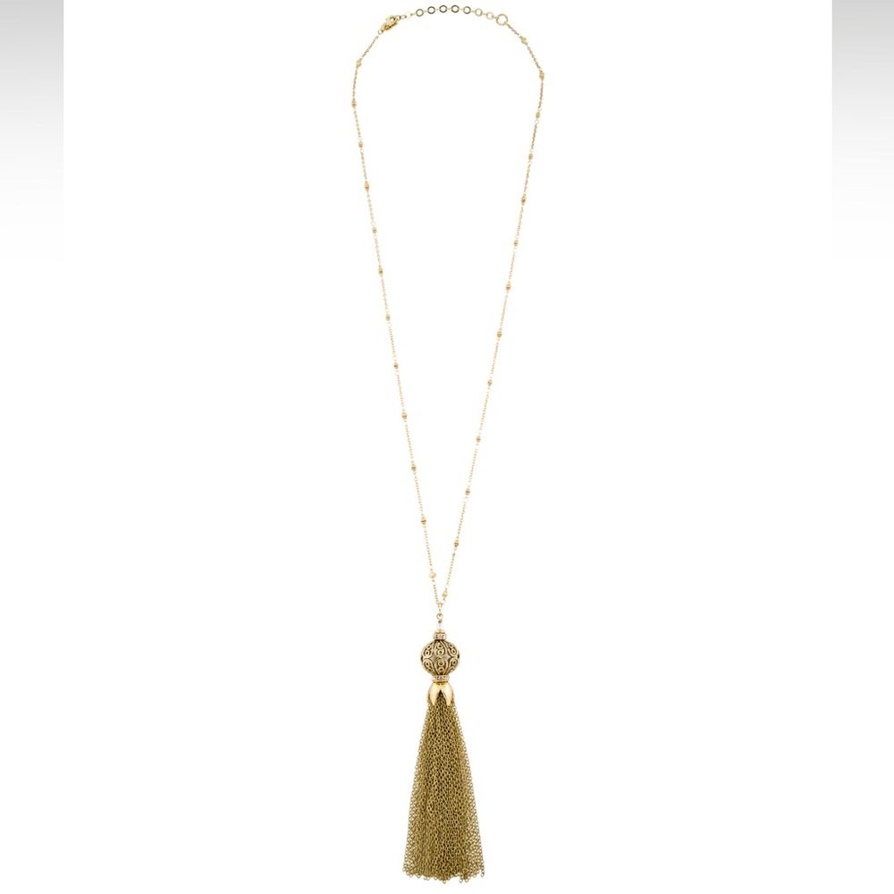 Sequin Long Crystal Pendant Necklace